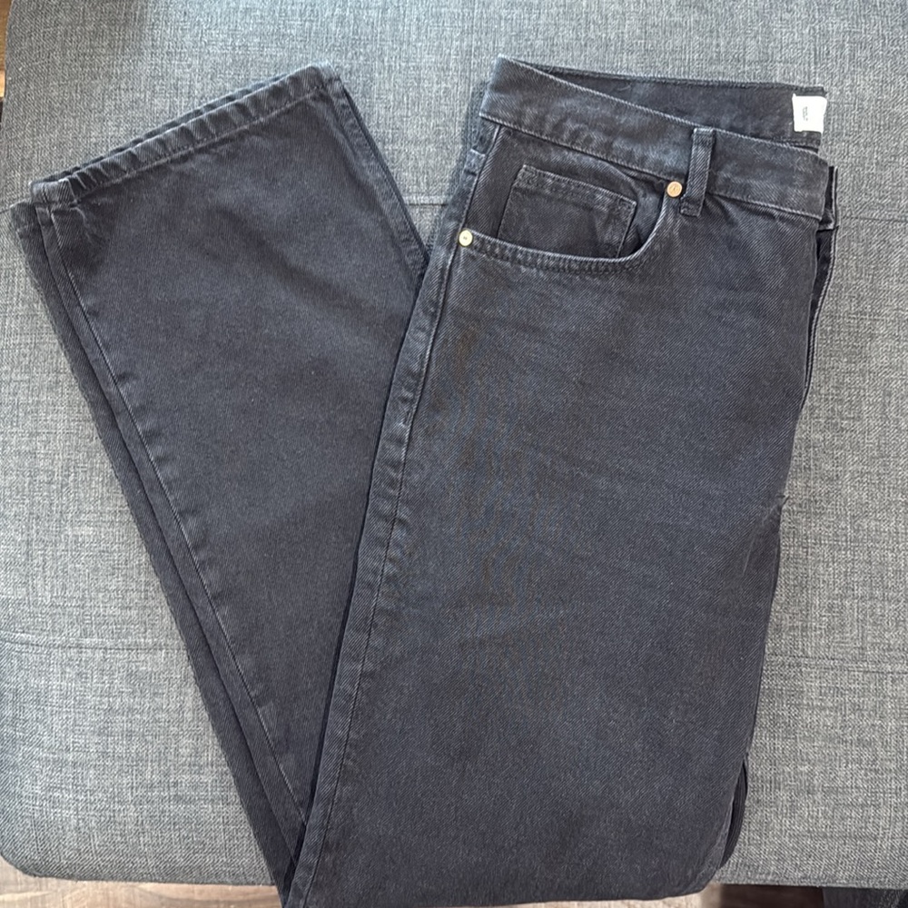 Mango Wide Leg Black Women's Jeans